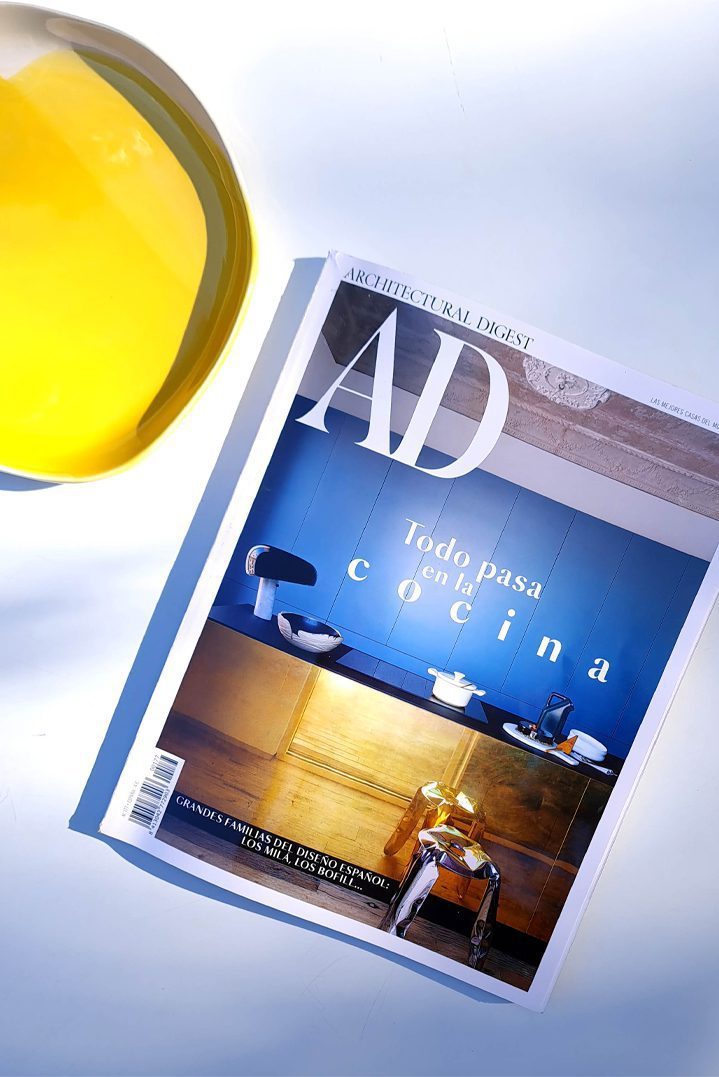 Architectural Digest Spain magazine issue featuring Pottery & Poetry handmade porcelain