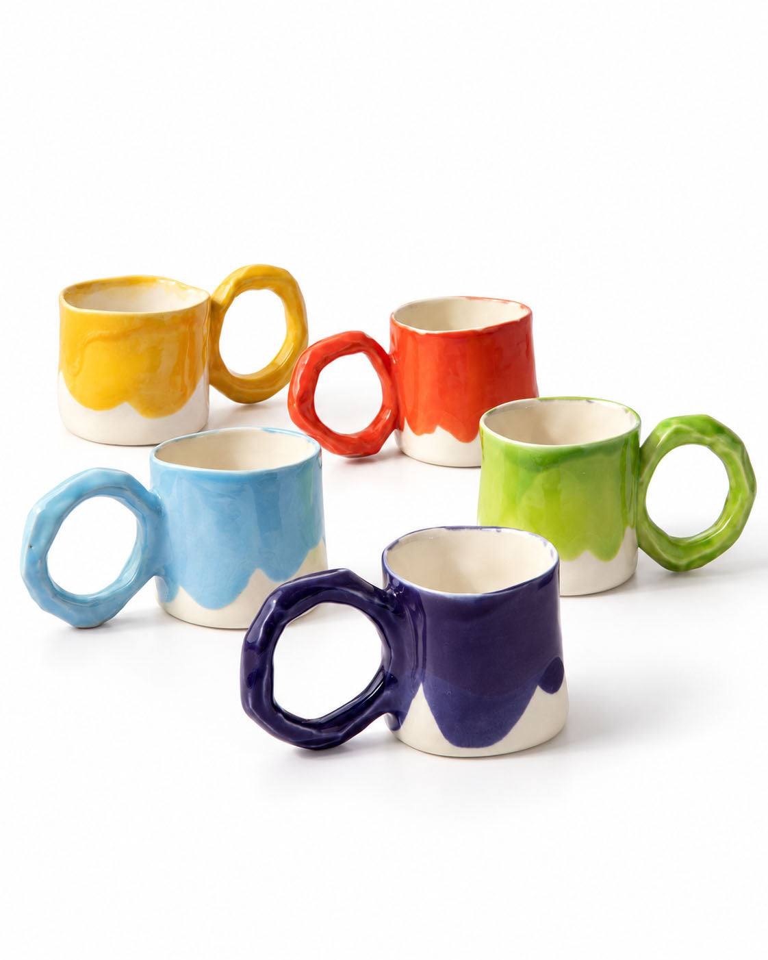 Set of 2 Mugs with Large Handles