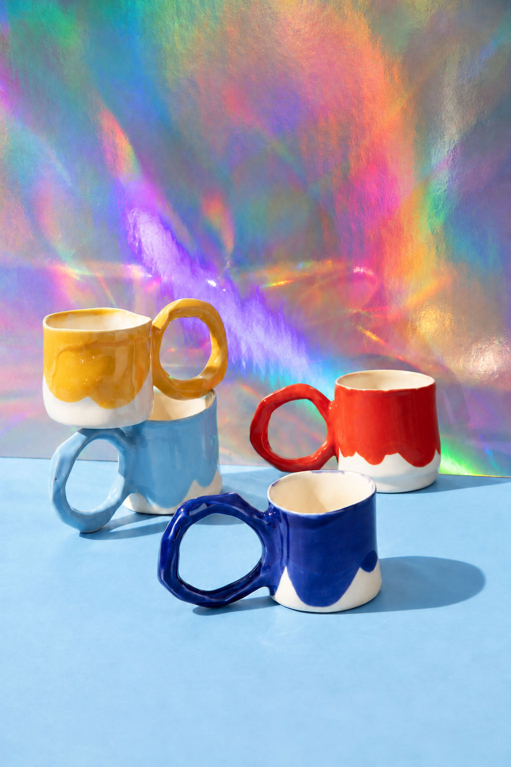 BAUHAUS Mugs with Oversized Handles — Set of 4