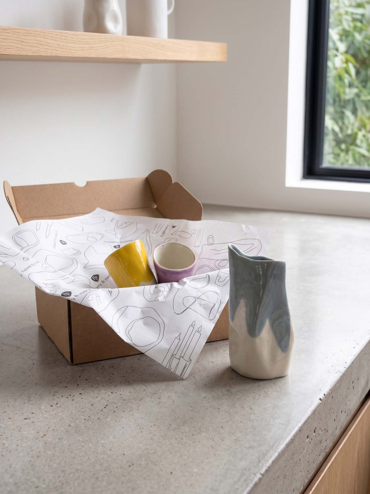 Coffee Lovers Set – 2 Cups & Creamer