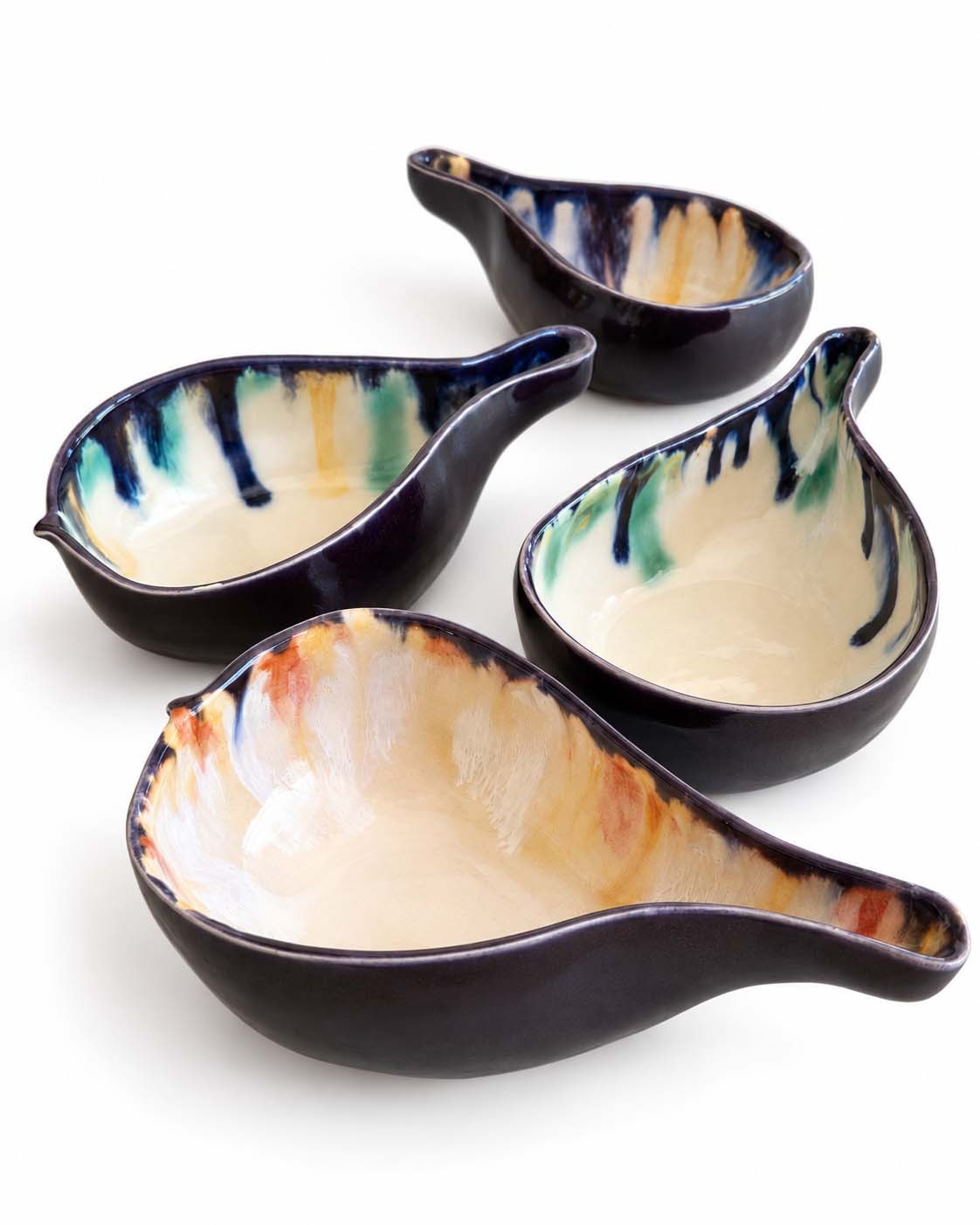 Soil to Soul fig-shaped porcelain dip bowl