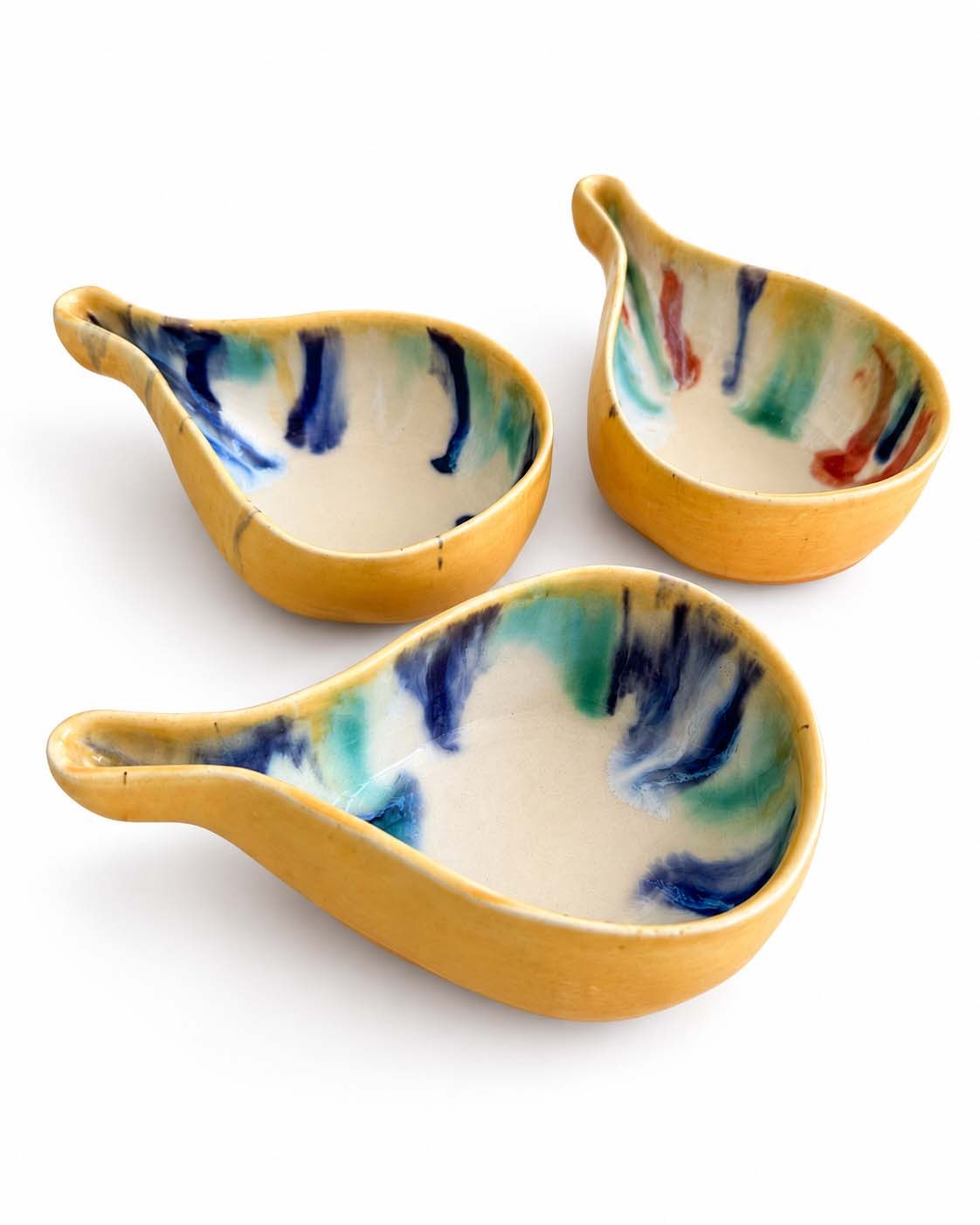 Soil to Soul fig-shaped porcelain dip bowl