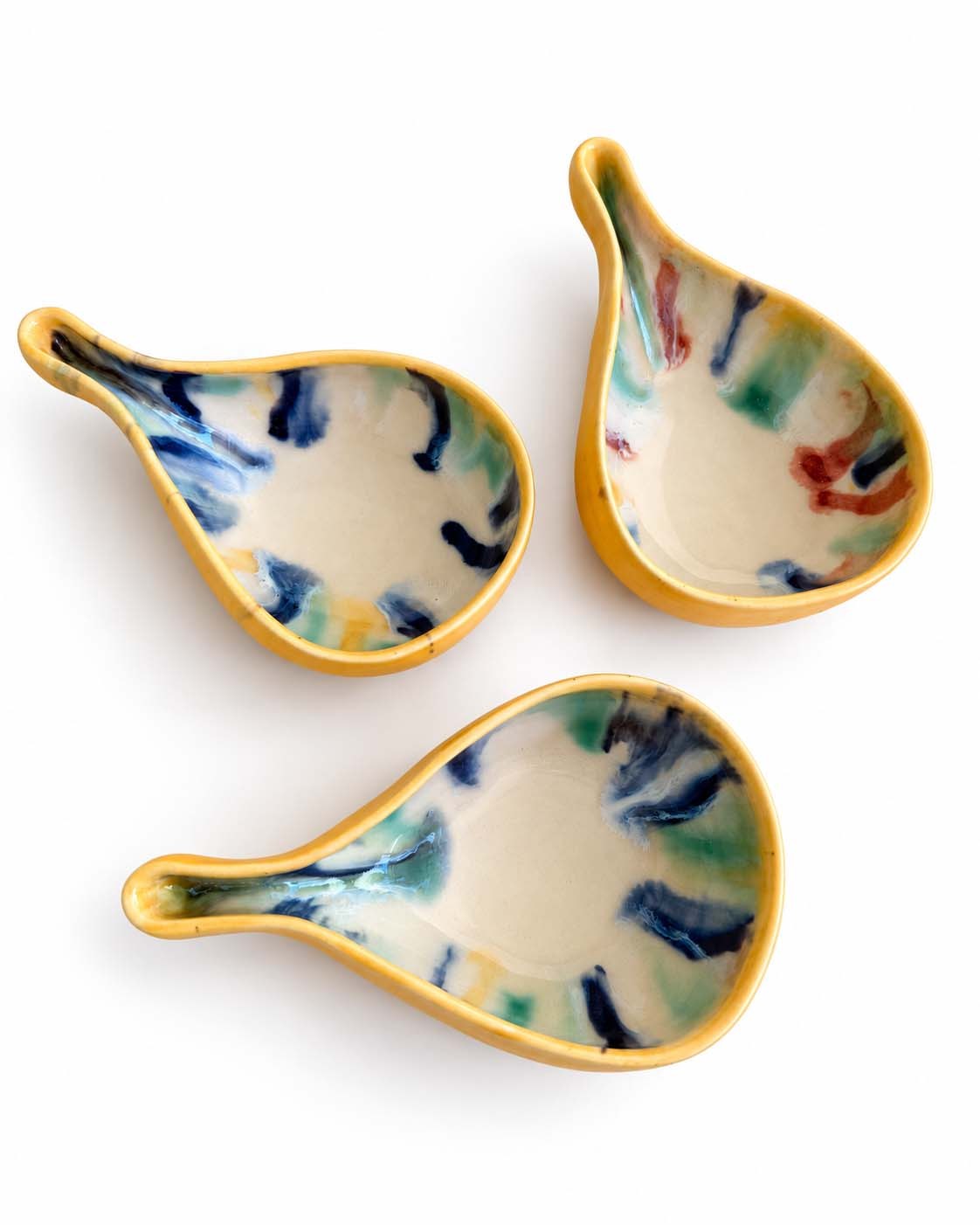 Soil to Soul fig-shaped porcelain dip bowl