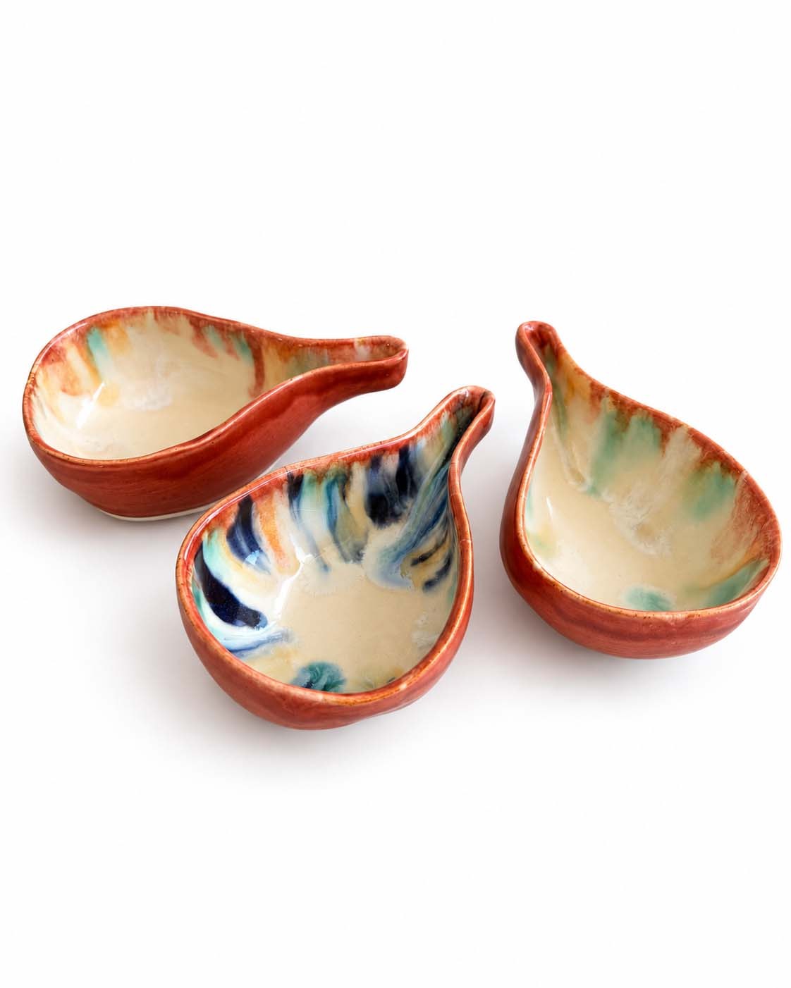 Soil to Soul fig-shaped porcelain dip bowl
