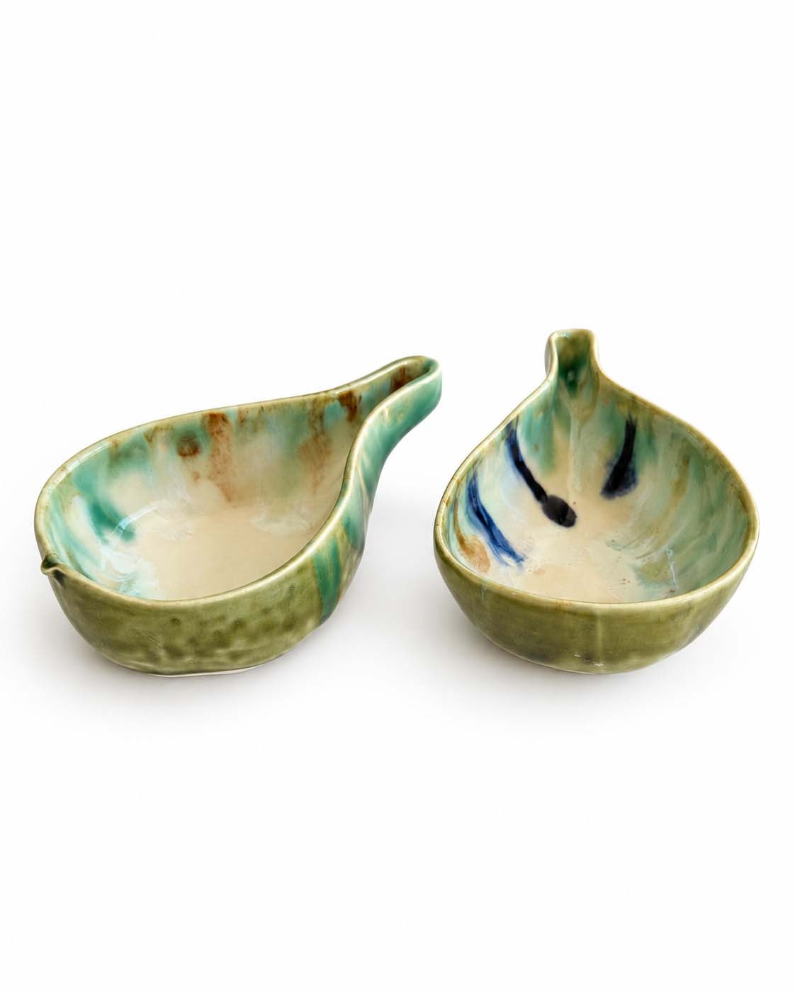 Soil to Soul fig-shaped porcelain dip bowl
