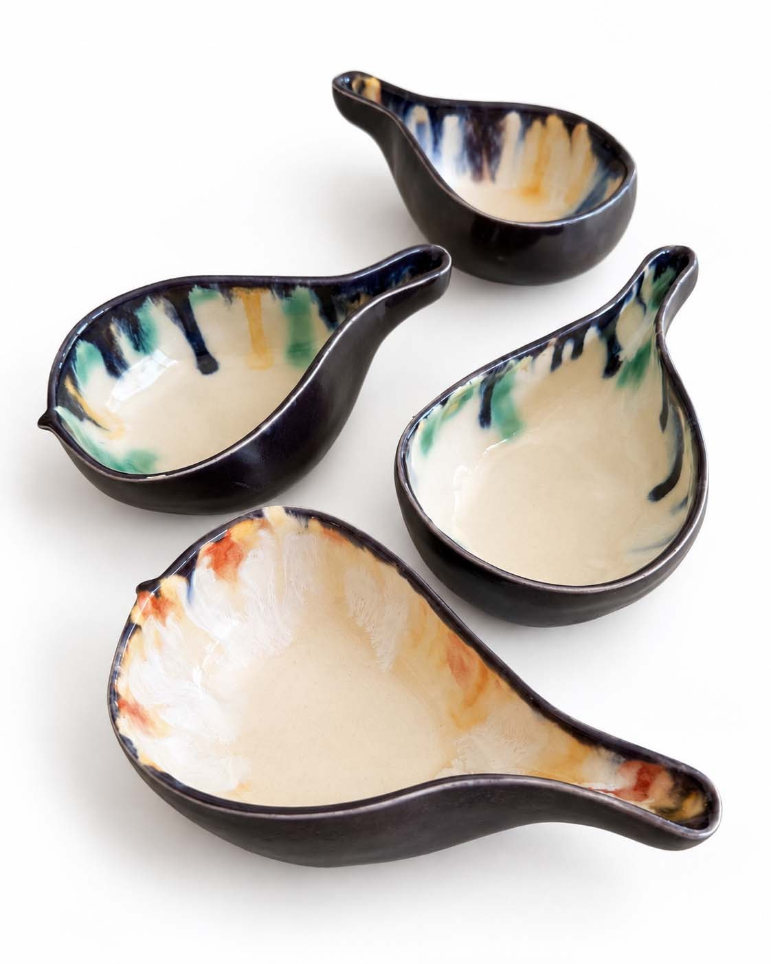 Soil to Soul fig-shaped porcelain dip bowl