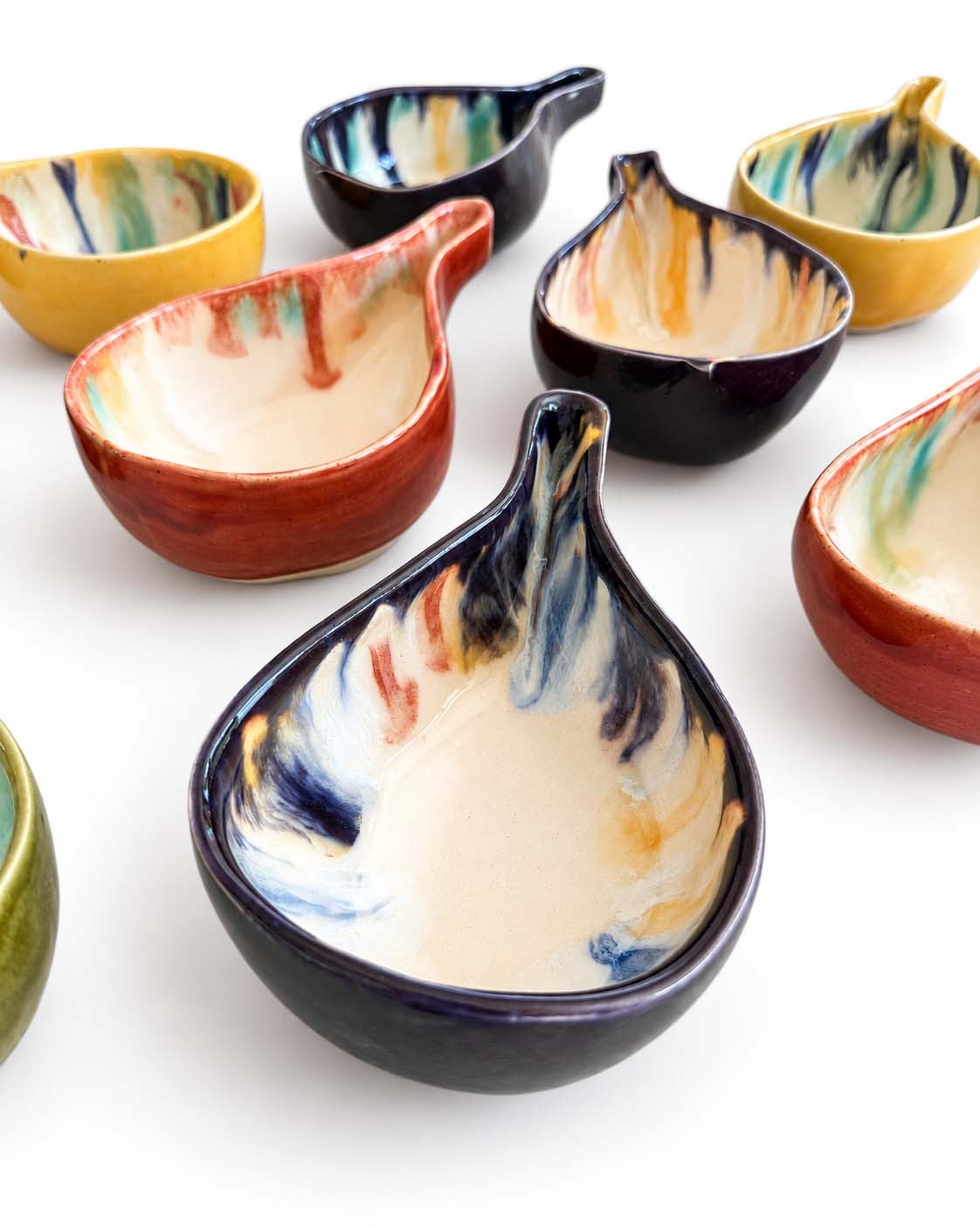 Soil to Soul fig-shaped porcelain dip bowl