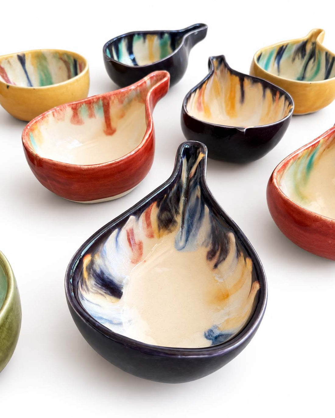 Soil to Soul fig-shaped porcelain dip bowl
