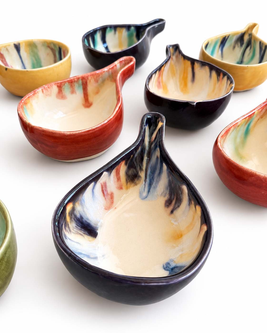 Soil to Soul fig-shaped porcelain dip bowl