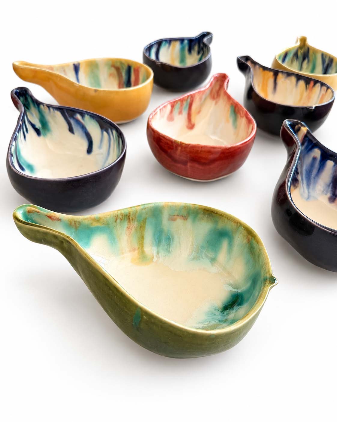 Soil to Soul fig-shaped porcelain dip bowl