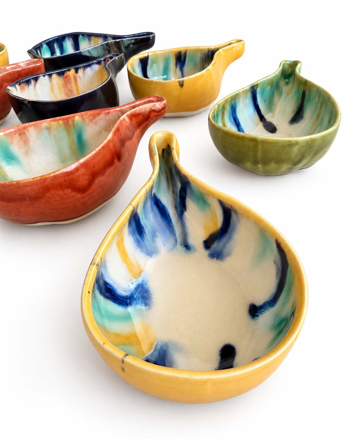 Soil to Soul fig-shaped porcelain dip bowl