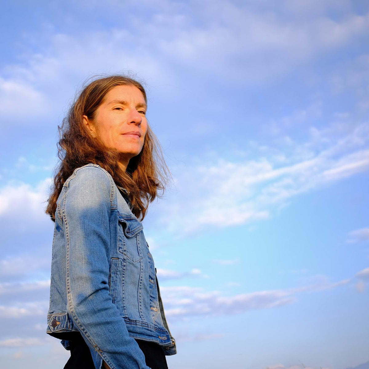Nadya Zdravkova, who leads key partners and new business at Pottery & Poetry, in a denim jacket