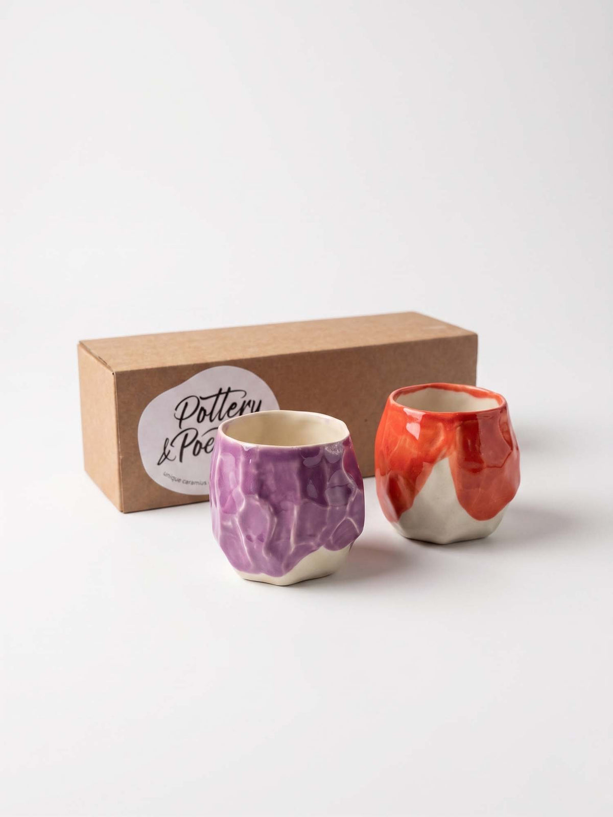 Textured Coffee Cups – Set of 2