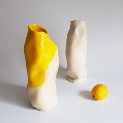 Handmade porcelain home decor pieces, designed for modern living.