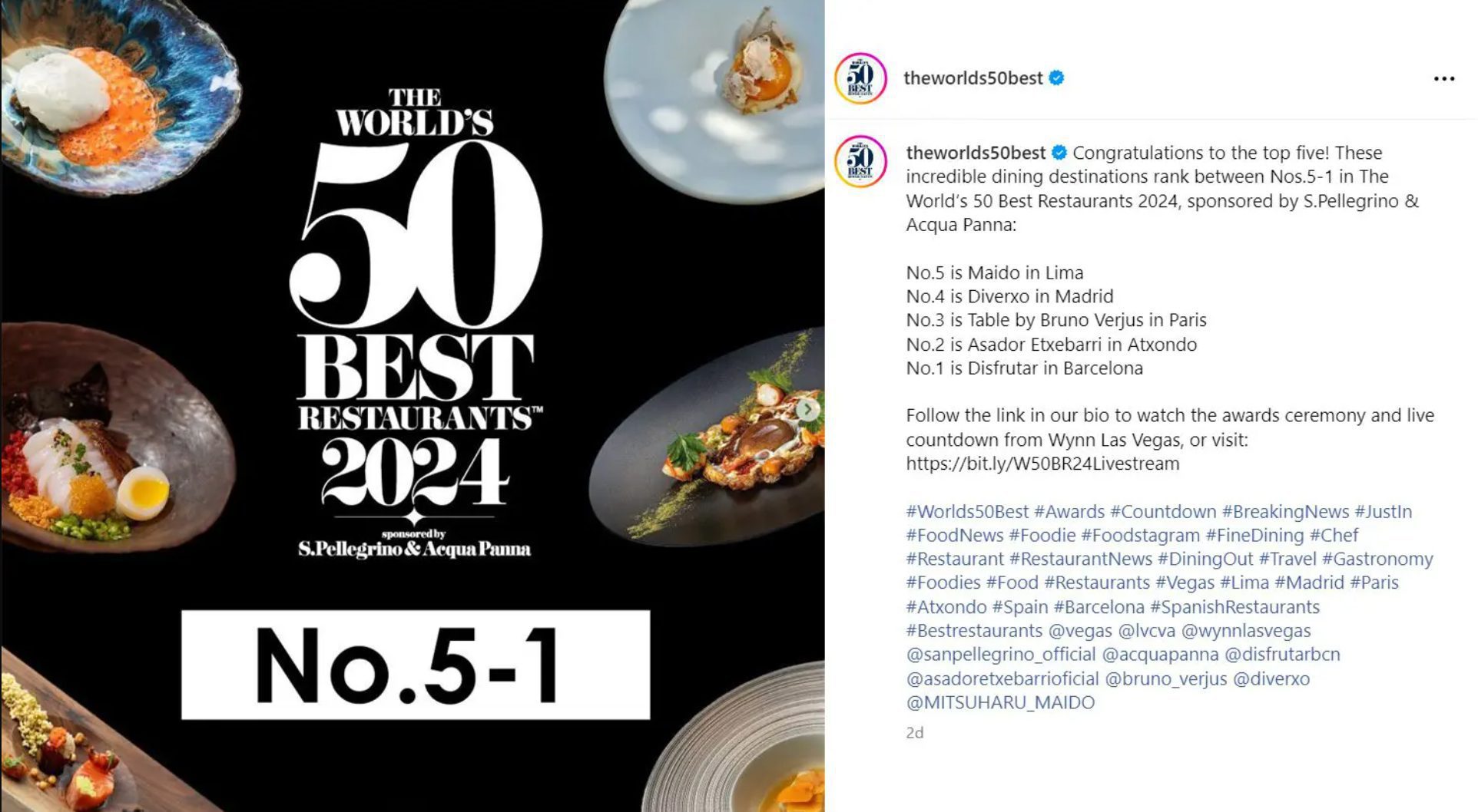 bruno verjus  top 10 for the first time