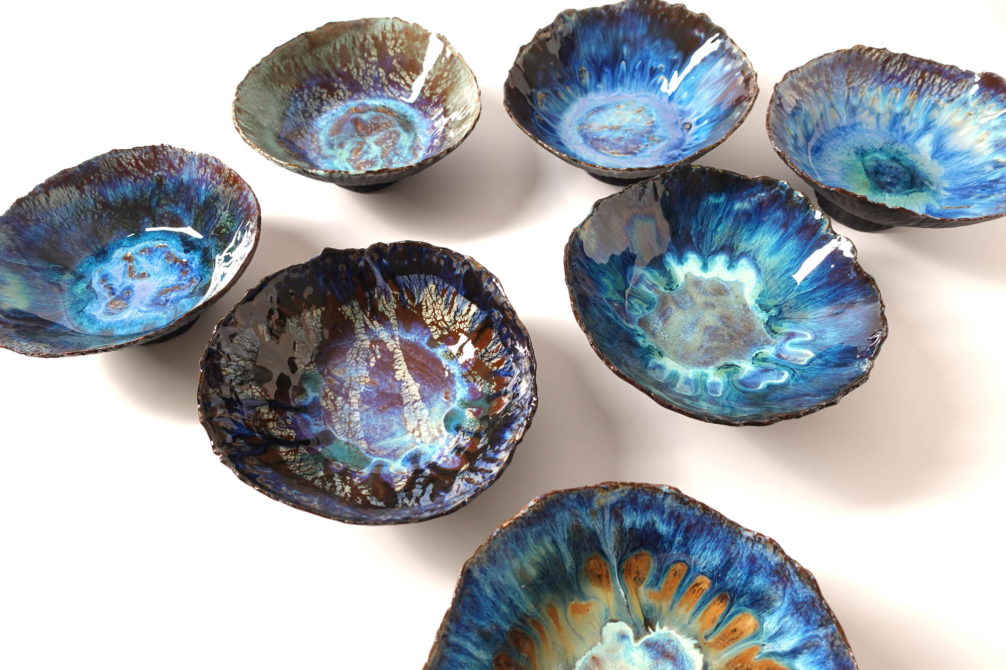 bowls set from collection Universe, made for chef Bruno Verjus, Paris