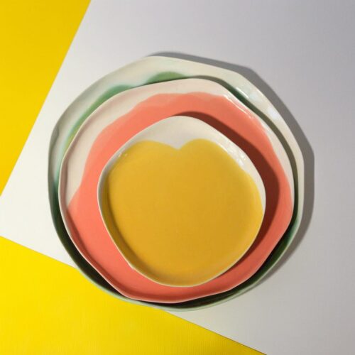 3 color plates set