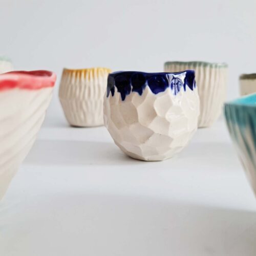 collectable pinching textured cups
