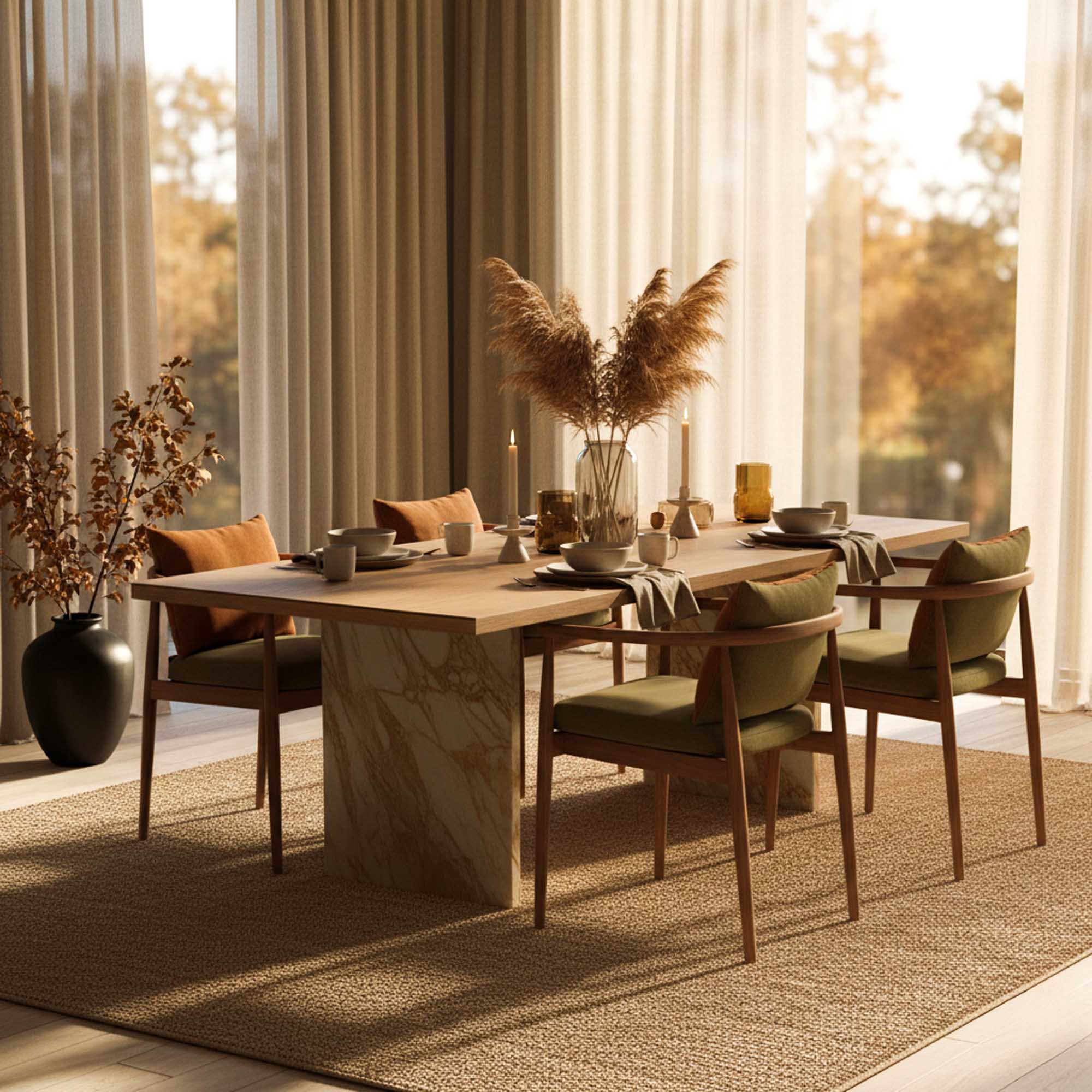 design of interior dining room by architect Maria Baleva