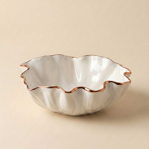 Blossom Bowl with Copper Rim