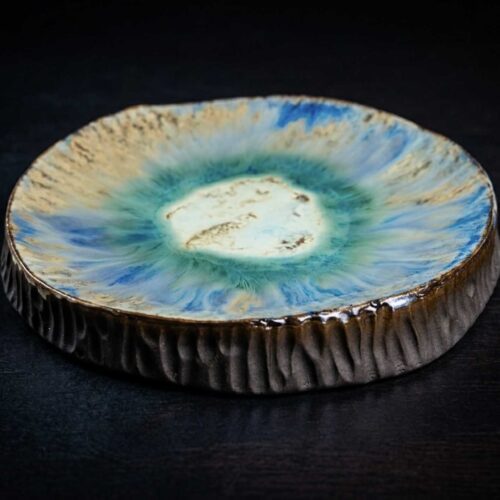 Textured Plate from Black Clay