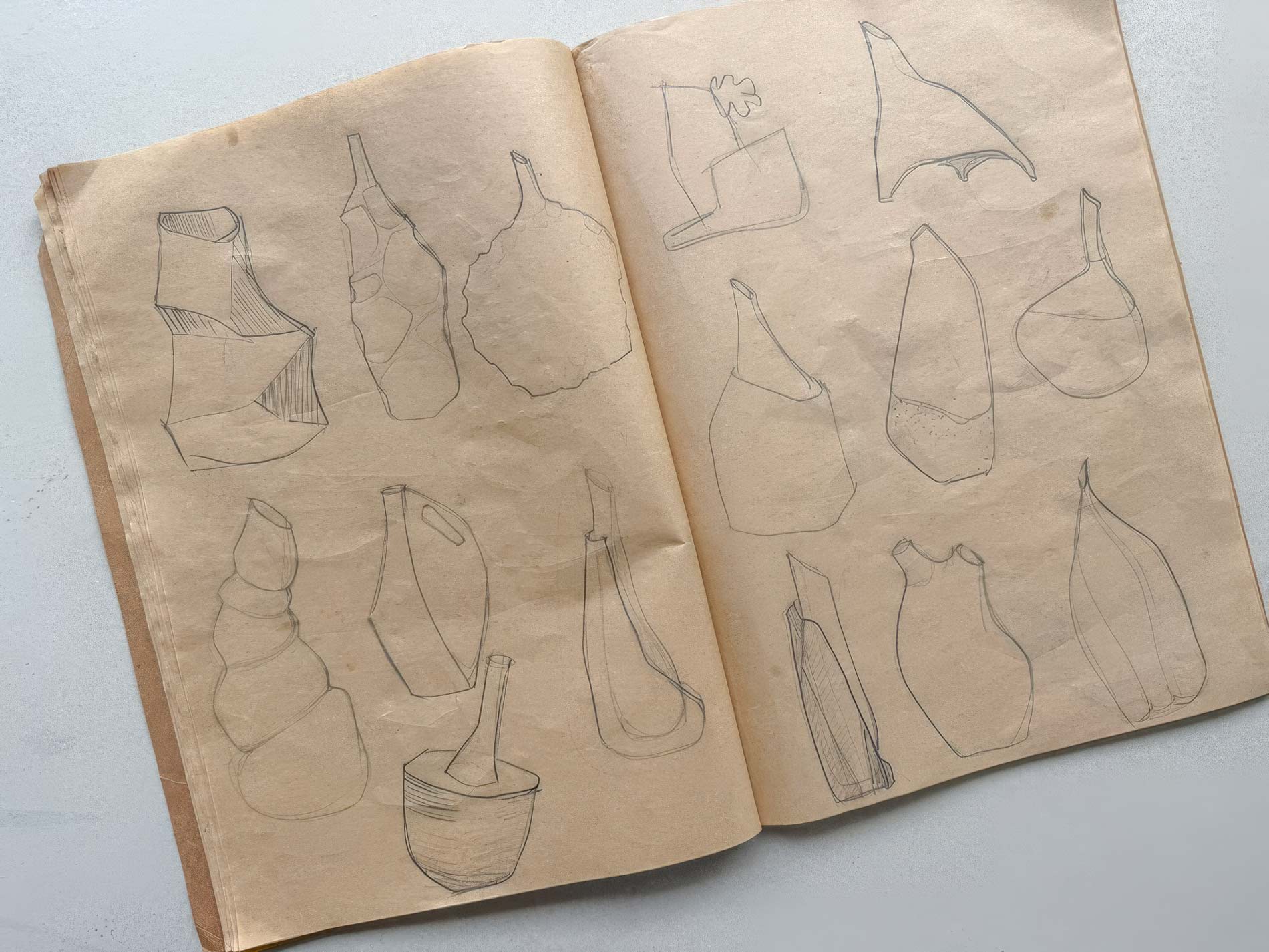 sketches porcelain plate with copper graphics